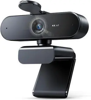 NOVA 4K Webcam for PC - Ultra 4K HD, PDAF Autofocus, Dual Noise-Cancelling Mics, 73° FOV, Auto Light Correction, USB-A, Privacy Cover, Ideal for High-End Business Meetings&Live Streaming
