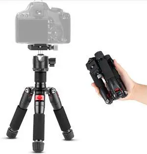 Portable Desktop Mini Tripod Aluminum Alloy 20''/ 50cm Desk Tripod with 360 Degree Ball Head, 1/4 inch Quick Shoe Plate for DSLR Camera Video Camcorder, Load up to 11 pounds/5 kilograms