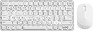 9010M Multi-Device Keyboard and Mouse Combo, 2.4GHz/Bluetooth 5.0/4.0 Wireless Keyboard & Mouse Set for Windows/Mac/Linux/Chrome, Support 4 Devices, Low-Profile Silent Click, Battery Powered