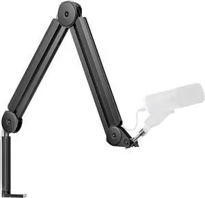 Mic Boom Arm Microphone Stand Cable Management for Blue Yeti FIFINE AM8 K669B HyperX QuadCast S SoloCast AT2020 Shure SM7B MV7 and Other Microphone