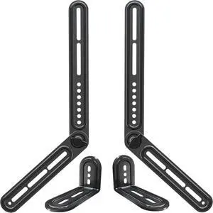 Soundbar Mount Bracket for Mounting Above or Under TV Fits Most of Sound Bars Up to 15 Lbs, with Detachable Long Extension Plates MD5420