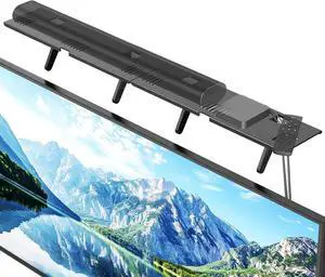 Soundbar Mount, No Drilling Steel TV Top Shelf Fits Most of Sound Bars Up to 15 Lbs, Universal Sound Bar TV Mount Bracket, Sound Bar Stand Compatible with Samsung, Sony, LG,Bose, 33.8x4.7inch