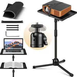 Projector Tripod Adjustable Height: 35.4to 51.2In Foldable Heavy Duty 360 Rotatable Multiple Uses Stand for Studio, Outdoor, Movie, Stage, Home