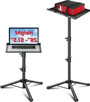 Projector Stand Tripod Adjustable - Stable for Tablets Phones Book Height 26" to 51.5" Multifunctional Laptop DJ Rack Stand Portable for Outdoor Movies CPS0331