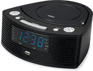 Stereo Compact Disc Player with AM/FM Digital Dual Alarm Clock Radio