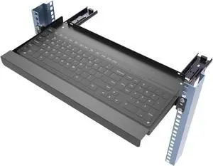 1U Keyboard Tray 8" Deep -Universal 19" Rack Mount Sliding Shelf for Network Equipments Server Rack or Cabinet (8inch)