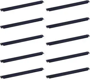 1U Blank Rack Mount Panel Spacer (10 Pack) for 19in Server Rack Enclosure or Network Cabinet