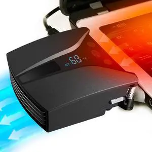 Tempest Laptop Cooler with Vacuum Fan - New - Gaming Laptop Fan with Display - Temperature Detection + Automatic/Manual Mode - 4000 RPM - Portable - Compatible with Laptop Cooling Pads