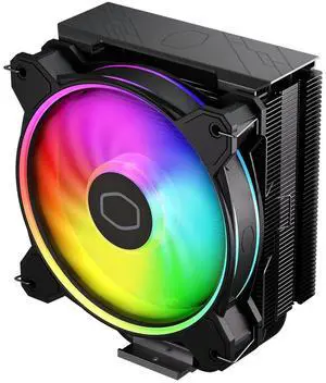 FOR Hyper 212 Halo Black CPU Air Cooler, 120 Halo² PWM Fan, Dual Loop ARGB, Aluminum Top Cover, 4 Copper Heat Pipes, 154mm Tall, AMD Ryzen AM5|AM4, Intel LGA 1851|1700|1200 Brackets