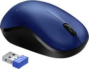 Wireless Mouse for Laptop, 2.4G Silent Computer Mouse Quiet Click with 5 DPI Levels,Contoured Grip,Small Portable 30 Months Battery Cordless Mice for PC, Chromebook, Mac