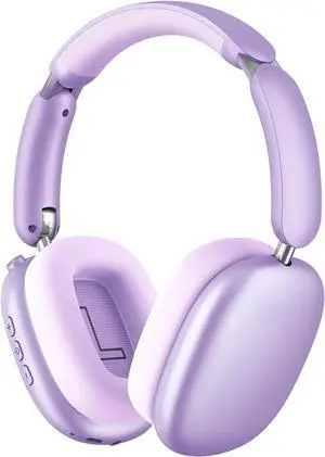 Y02 Active Noise Cancelling Headphones,60H Battery,5 EQ Music Modes,Hi-Res Audio,Deep Bass,Foldable Wireless Over Ear Bluetooth 5.4 Headset,Breathable Leather Earpads (Purple)