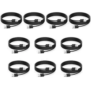 10-Pack USB A to USB A Cable, Double Male to Male Data Transfer Cord 3 ft