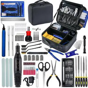 Abourt 124Pcs 3D Printing Accessory Tools with Tool Bag for 3D Printer Modeler Basic Tools Diverse 3D Print Nozzle Cleaning Kit Mini Rotary Tool 3D Printer Tools for Remove/Trim and Finish 3D Print