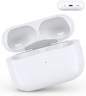 Abourt Wireless Charging Case Compatible with AirPods Pro 2nd & 1st, Charger Case Replacement for AirPods Pro 2nd & 1st with Bluetooth Pairing Sync Button, Earbuds Not Included (USB-C Port)