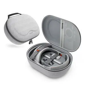 Abourt Hard Carrying Case for Apple Vision Pro M5/M2 and Accessories, VR Gaming Headset Case with Lens Cover, Multi-Layer Protection Shell, Suitable for Travel and Home Storage, Gray