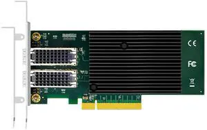 C&N  2-Port 10G SFP+ Ethernet Network Card with Intel X710 Controller, PCIE 3.0 X8 Interface, Support Windows 11/10/Windows Server/Linux/ESX/VMware ESXi(Not Support Mac OS)