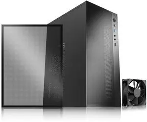 Micro ATX case, Mini itx case with USB3.0, USB2.0 I/O Port,&Standard ATX PSUs, matx case Side Panel Ventilated Airflow DesignWith Dust Mesh FilterBlack
