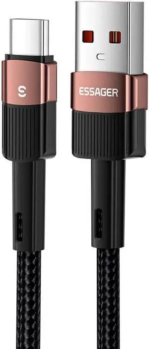 100W 7A PD Fast Charging Data Cable USB A to C 480 mbs Data sync and Charging for Samsung S21 S20 iPad Pro Google Pixel LG - [1-Pack, 6.6ft]