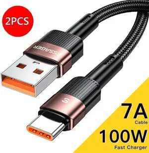 USB Type C Cable Fast Charging [2-Pack 3.3ft], USB-A to USB-C Charging Cord Compatible with Samsung Galaxy S10 S9 S8 S20 S21 Plus A52 A21 A32 A11,Note 10 9 8, PS5 Controller