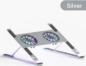 Ultrabook Tablet Stand with 2 High-speed Cooling Fan, Adjustable Foldable Ergonomic Portable Desktop Holder,Compatible with All 11-17.3 Inches Tablet or Laptop Ultrabook MacBook Air Pro, Dell XPS