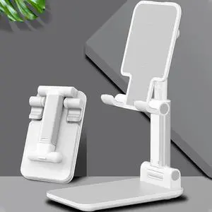 Foldable Desktop Cell Phone Stand Holder,Upgraded T9 Extensiable Anti-Slip Base and Height Angle Adjustable Desk Phone Holder for 4-12.9Inches iPad, Kindle, Mobile Phone, Tablet and Switch, White