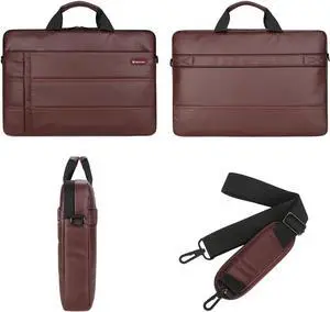 13.3 Inch Laptop Handbag, Notebook case Business Laptop Bag Shoulder Bag Work Briefcase Sleeve Case Handbag Fit for 13 - 13.3" Laptop / NoteBook Computer, Brown