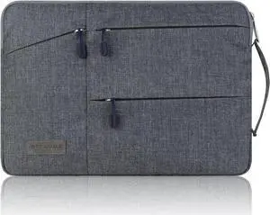 Travellers Multi-functional Nylon Water Resistant with 2 Side Pockets Laptop Handbag for 11.6 Inch Macbook Air Pro / Surface / iPad Sleeve Case Cover Bag (11.6 Inch,Gray)