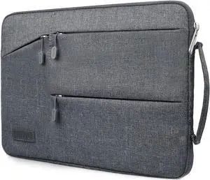 WIWU Laptop Sleeve For 15-15.6Inch Lpatop Notebook Macbook Air/ Macbook Pro/ Retina Display, 360° Protective Chromebook Tablet Case With Handle And Accessory Storage, Drop-proof (15-15.6Inch, Gray)