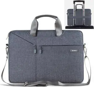 WIWU 13.3Inch Laptop Messenger Shoulder Bags with Multi-pocket for MacBook / MacBook Retina, Surface / Dell / Notebook Cover Bag,Waterproof Business Computer Bag (13.3inch, Gray)