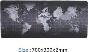 Large Gaming Mouse Map Pad,with Non-Slip Base,Waterproof and Foldable Pad,Extended XXL Size,Desktop Pad Suitable for Gamers,Suitable for Desktop,Office and Home,Black (70*30cm)