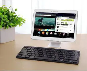 Bluetooth Keyboard, Universal Wireless Bluetooth Keyboard Ultra Slim for Apple iOS iPad Pro, mini 4, iPhone X/8/7Plus/6, Android Tablets (Galaxy Tab), Windows Mac OS 6.0 & later (White)