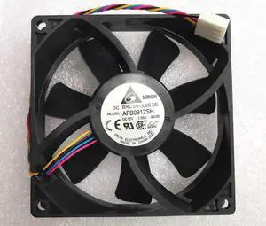 AFB0912SH For Delta 9025 9225 9cm Fan 4-Wire Dual Ball Bearing 12V 1A 5400RPM
