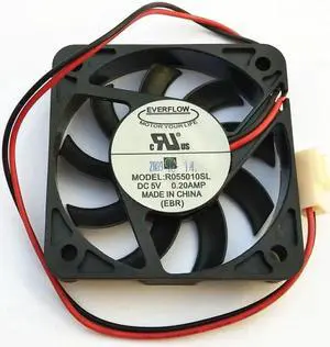 R055010SL For Everflow 5010 5cm Fan 2-Wire Ultra-Thin Mute 5cm 5V 0.20a 2100RPM R055010SL For Everflow 5010 5cm Fan 2-Wire Ultra-Thin Mute 5cm 5V 0.20a 2100RPM
