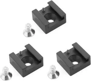 3PCS Metal Cold Shoe Mount Adapter with 1/4" Screw for Video Light Tripod Stabilizer Hand Grip and Other Photography Accessories
