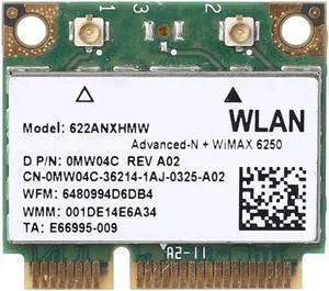 622ANXHMW 6250AN MINIPCIE 300M Advance N Dual Band 2.4/5Ghz WIFI Wireless Card for Notebook Laptop