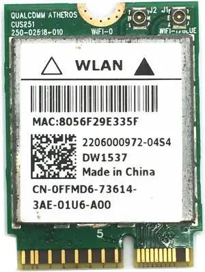 DW1537 Atheros QCSNFA282 802.11 a/b/g/n WIFI 300M Support Bluetooth 4.0 M.2 Card for Dell Venue 11 Pro