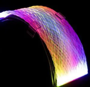 ARGB 2*8 PIN (6+2) VGA Extension Cable Neon PSU Line RGB Luminous For GPU Video Card 2x8pin 5V ARGB Lighting 3PIN AURA SYNC