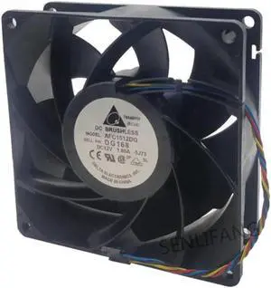 Ventilador de refrigeración para turbina aerogeneradora AFC1512DG, extralargo, CC de 12V, 1,80a, 15050, 15cm, 150x150x50mm, 3800RPM, 4 cables