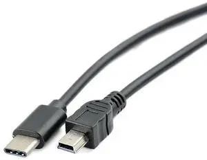 1pc USB Type-c to Mini USB Cable USB-C Male to Mini-B Male Converter Adapter Lead Data Cable 30cm
