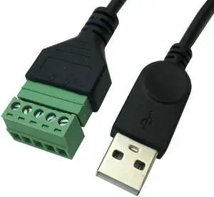 USB 2.0 Type A Male/Female to 5 Pin Screw cable USB Jack with Shield USB2.0 to Screw Terminal Plug