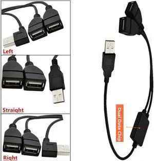 USB 2.0 A Male plug to 2 dual USB A Female jack Y splitter Hub adapter Cable 0.3m with Chip USB 2.0 A Male plug to 2 dual USB A Female jack Y splitter Hub adapter Cable 0.3m with Chip