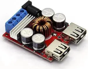 1PCS 8V-35V 5V 8A DC-DC Vehicle Charging Board Power Supply Depressurization Module 2 port USB Output mobile Charger(2 USB)