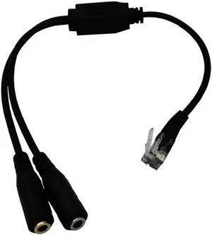RJ9 Plug to Dual 3.5mm Jack for PC Headset to Avaya 1600 9600 SNOM Yealink Phones RJ9 Plug to Dual 3.5mm Jack for PC Headset to Avaya 1600 9600 SNOM Yealink Phones