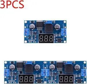 LM2596 DC-DC Step-Down Module Input 25V-40V Output 1.25V-37V Electronic Voltage Stabilizer 3A Buck Converter With Displa(3PCS)