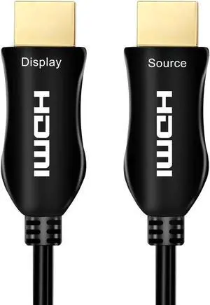 4K Fiber Optic HDMI Cable 200 Feet 62 Metre Work on Full 4K 60Hz HDR HDCP 2.2 1440p 144Hz 18Gbps High Speed Ultra HD Directional Active Cord Compatible for -TV Ps4 Xbox
