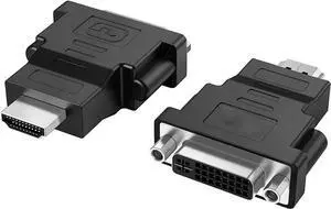 2-Pack HDMI to DVI Adapters Bi-Directional 4K Support Compatible with Projectors Televisions Monitors