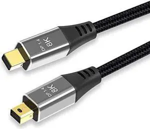 Mini DisplayPort to Mini DisplayPort Cable DP1.4 6.6 Feet - 8K Resolution Ready Not Compatible with iMac/Mac to MacBook Not a Replacement for Thunderbolt Cable