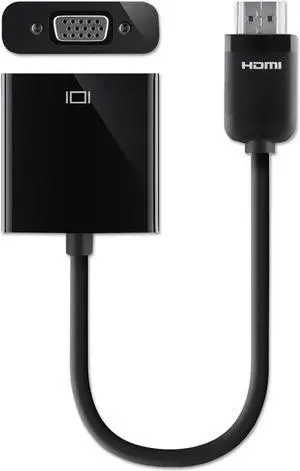 HDMI to VGA Adapter Dongle with 3.5mm Audio Jack for Portable Devices
