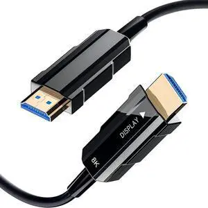Fiber Optic HDMI Cable 50ft 8K Long HDMI 2.1 Cable Ultra High Speed Fiber HDMI Cord 48Gbps 8K@60Hz 4K@120Hz Dynamic HDR eARC HDCP 2.2&2.3 3D for HDTV Monitor Game Laptop Xbox PS4/PS5