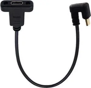 Type C USB-C USB 3.1 Male 180 Degree U Shape Back Angled to Type C USB-C USB 3.1 Female Extension Data Cable 30cm Type C USB-C USB 3.1 Male 180 Degree U Shape Back Angled to Type C USB-C USB 3.1 Female Extension Data Cable 30cm